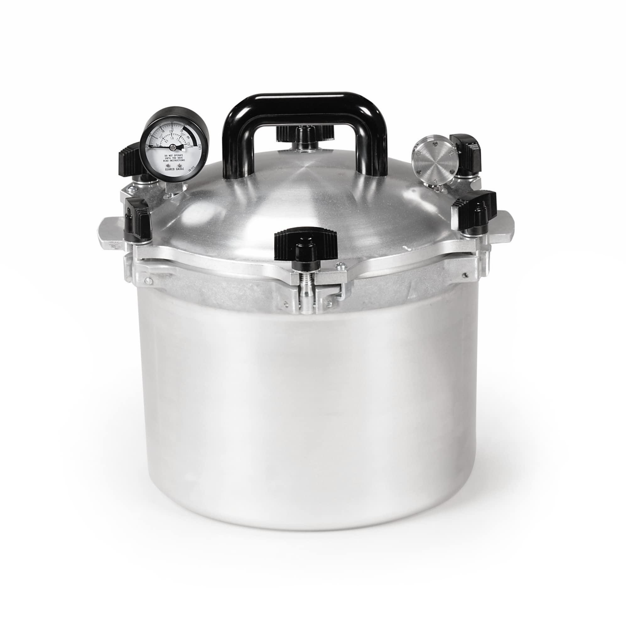 All American All American 1930 - 10.5qt Pressure Cooker/Canner (The 910) - Exclusive Metal-to-Metal Sealing System - Easy to Open & Close - Suitable for Gas, Electric, or Flat Top Stoves - Made in the USA