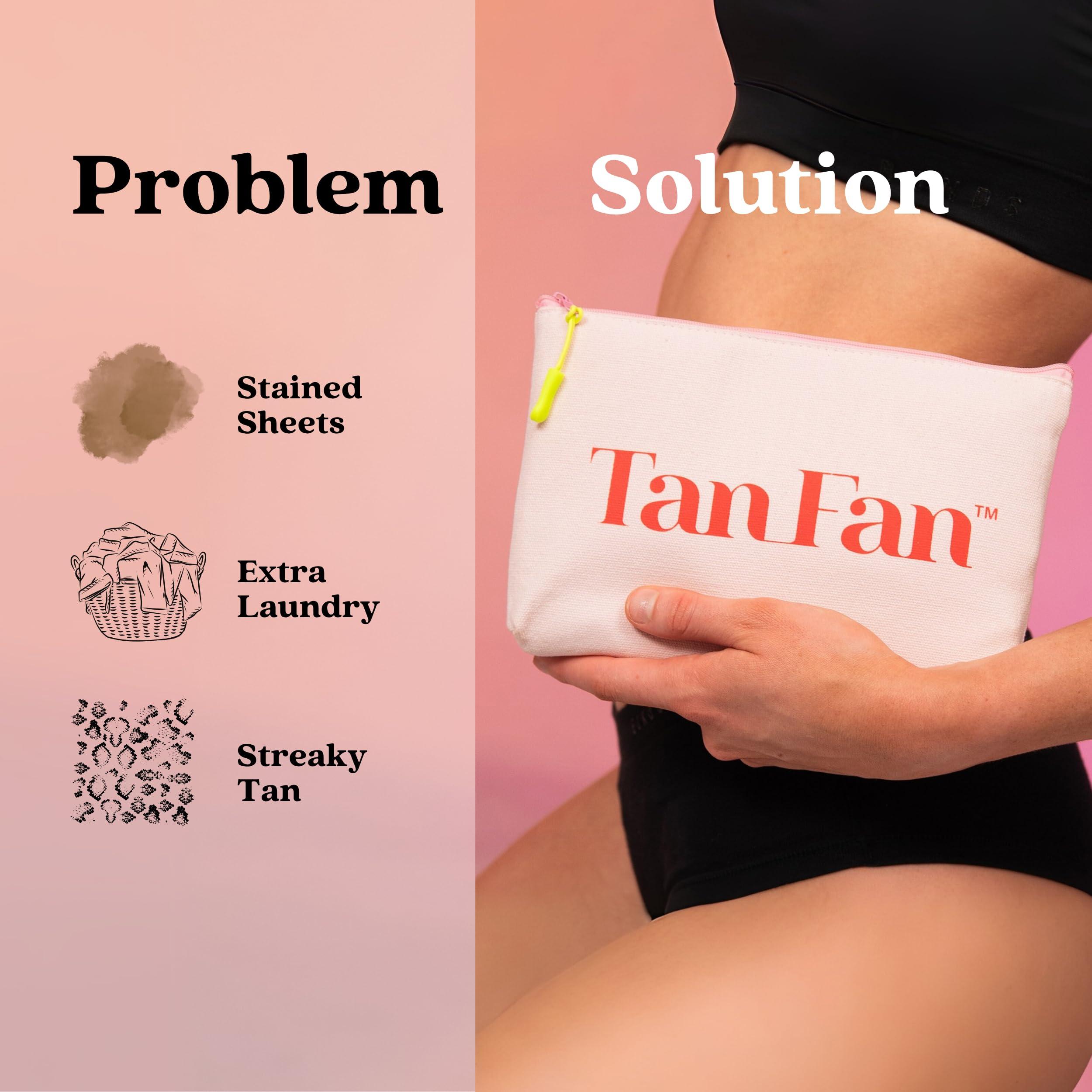 Tan Fan Tan Fan Self Tan Sleep Sac - Keep Sheets Clean from Self Tanner Stains - 100% Cool Silky Lightweight Poly - Wont Transfer Rub or Absorb Tanning Lotion - Roomy Breathable Large w Foot Openings (Pink)