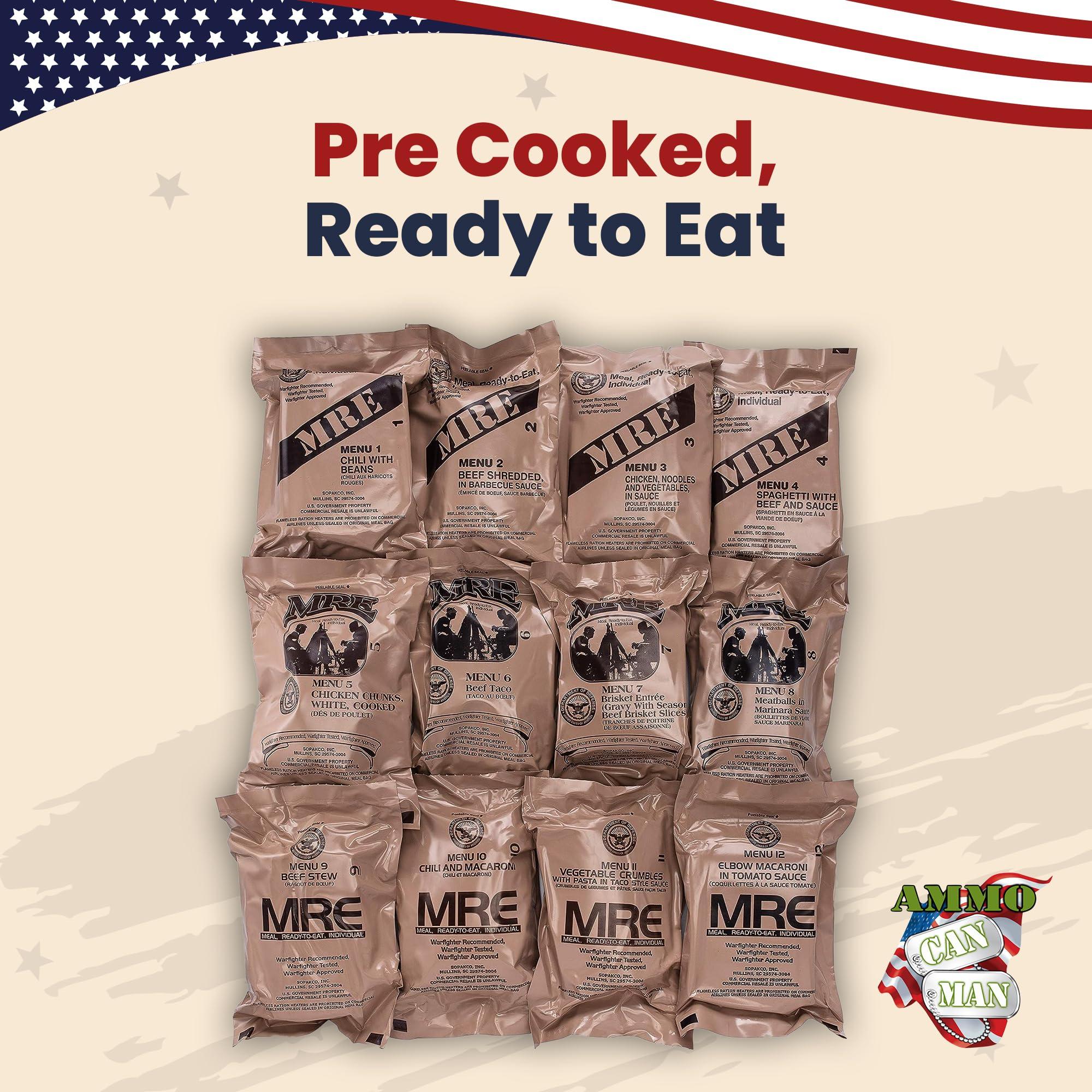 Sopakco Sopakco 12ct US Military Surplus MRE Meals Ready to Eat 2021 Inspect A Case Menus 1-12