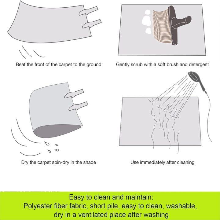 RUGROOM RUGROOM Super Soft Non-Slip Baby Play Mat Cartoon Cute Wildlife Print Hopscotch Play Rug Digital Learning Educational Runner Rug for Crawling and Playing Foldable Gift Mat Playroom Rugs 3x6ft