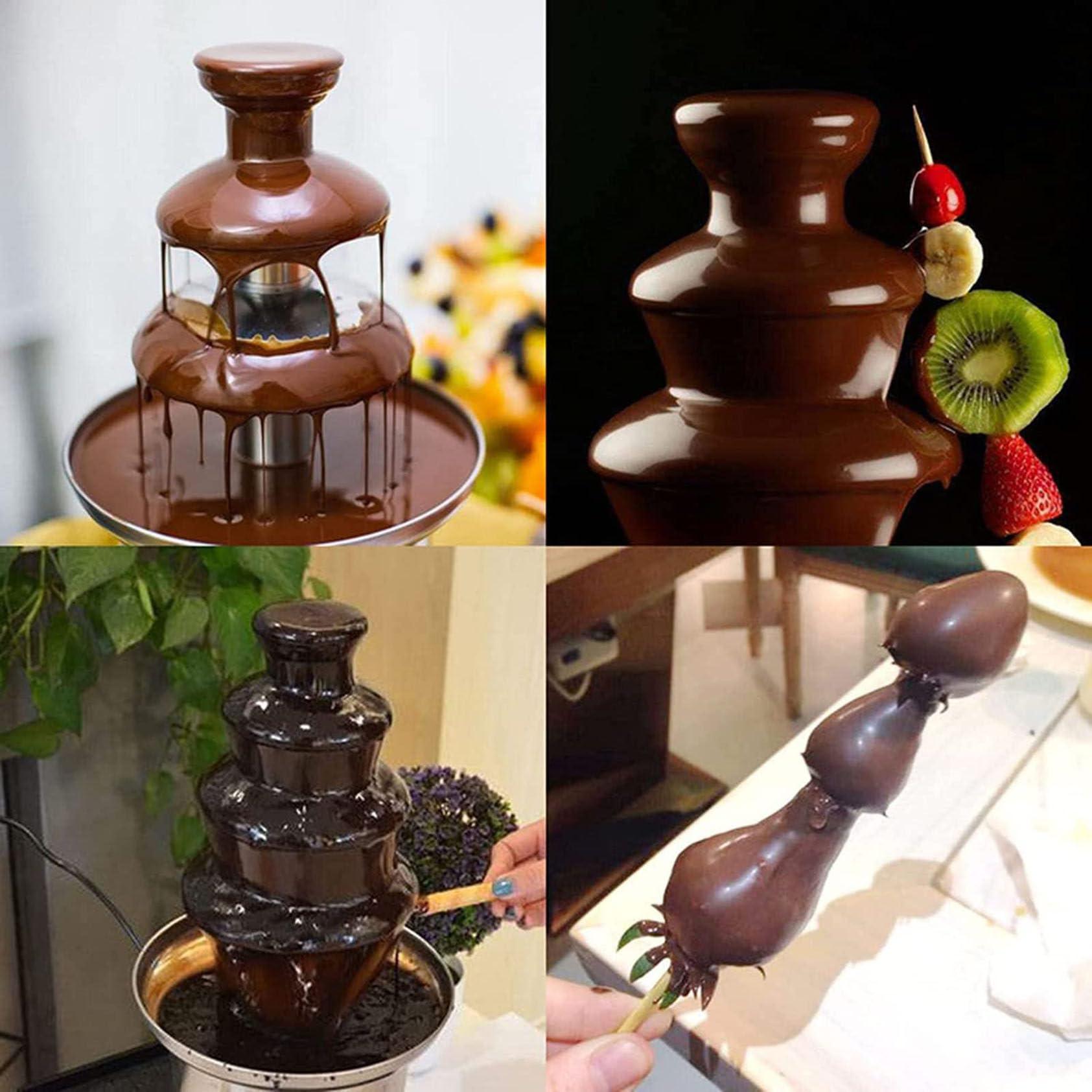 RESKIU RESKIU Commercial Chocolate Fountain Fountain - 4 Tiers Stainless Steel Sauce Melting Pot, Sauce Heater for Party Restaurant Wedding Buffet Equipment