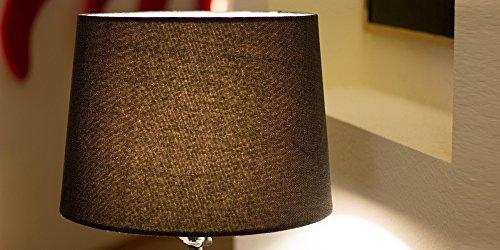 HomeConcept 12x14x10 Hardback Drum Lamp Lampshade Granite Grey with Brass Spider fitter - Perfect for table and Desk lamps - Medium, Grey