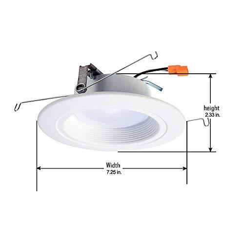 HALO HALO RL56 Integrated LED Recessed Ceiling Light Fixture Retrofit Downlight Trim at 90 CRI, 2700K Warm White, White, 5 in. and 6 in.