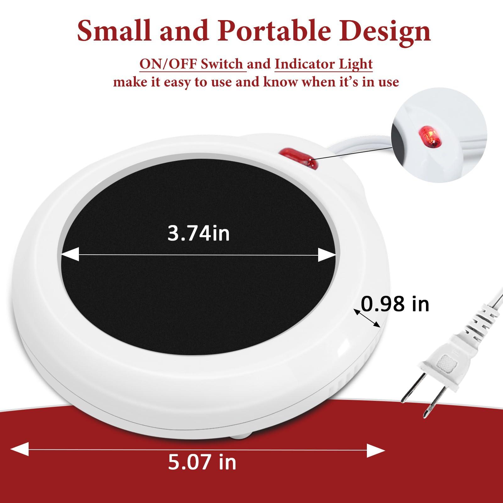 Dialan's Dialan's Candle Warmer Wax Melter, Warmer Plate for Candle Jar Wax Cubes Melter Warmer Plate Electric Coffee Mug Warmer Tea or Various Beverages Warmer(White)