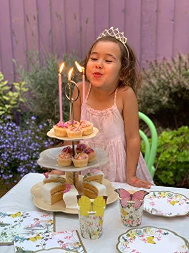 Talking Tables Talking Tables Pink Tiara Wand Set Perfect for Girls Birthday, Baby, Bridal Shower, Pretty Princess, Fairy, Butterfly Party, B, One Size