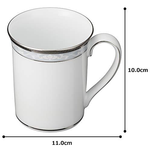 ????(Noritake) Noritake P91332/4336 Mugs (Pair) 310cc Hampshire Platinum 2 Piece Fine Porcelain