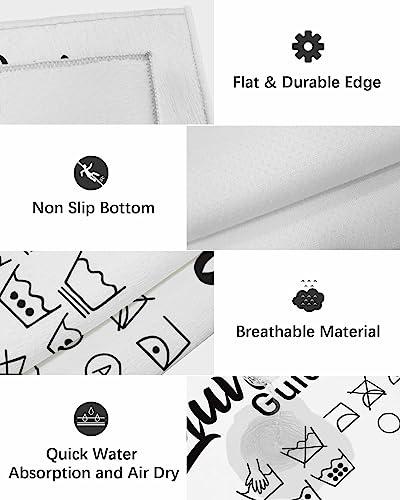 Vandarllin Outdoor Patio Rugs Laundry Room Sign Outdoor Area Rug White Guide Non-Slip Backyard/Camping RV Rug/Deck/Porch Rug Front Door Floor Mat Carpet,6x9ft,