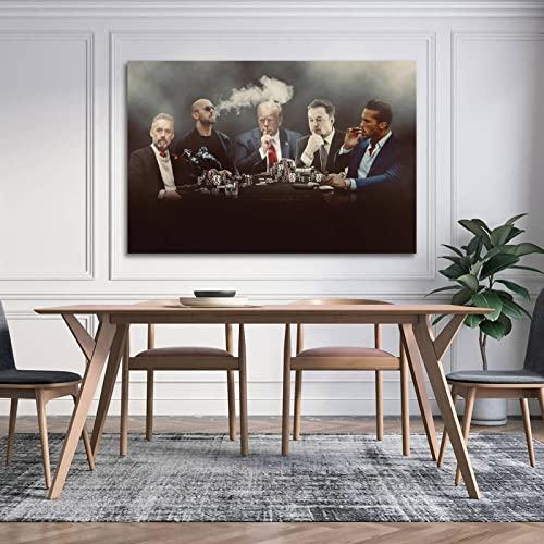 AAAG Andrew Tate Donald Trump Elon Musk Poster The Big Men Poster Canvas 90s Wall Art Room Aesthetic Posters 20x30inch(50x75cm)