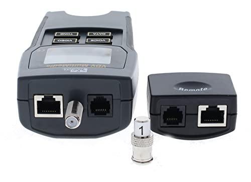 Ideal Industries IDEAL INDUSTRIES INC. 33-856 VDV Multimedia Voice/Data/Video Wiremap Tester, Electrical Tester for CAT3/5e/6/6A, RG-59/6/ 6 Quad Cables, 1 Tester