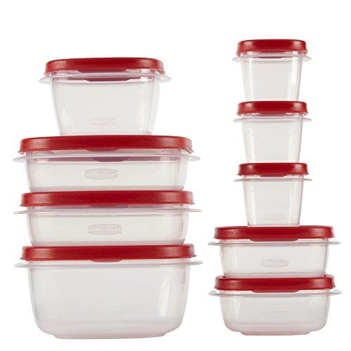 Rubbermaid Rubbermaid Easy Find Lids Food Storage-Containers, Racer Red, 18-Piece Set
