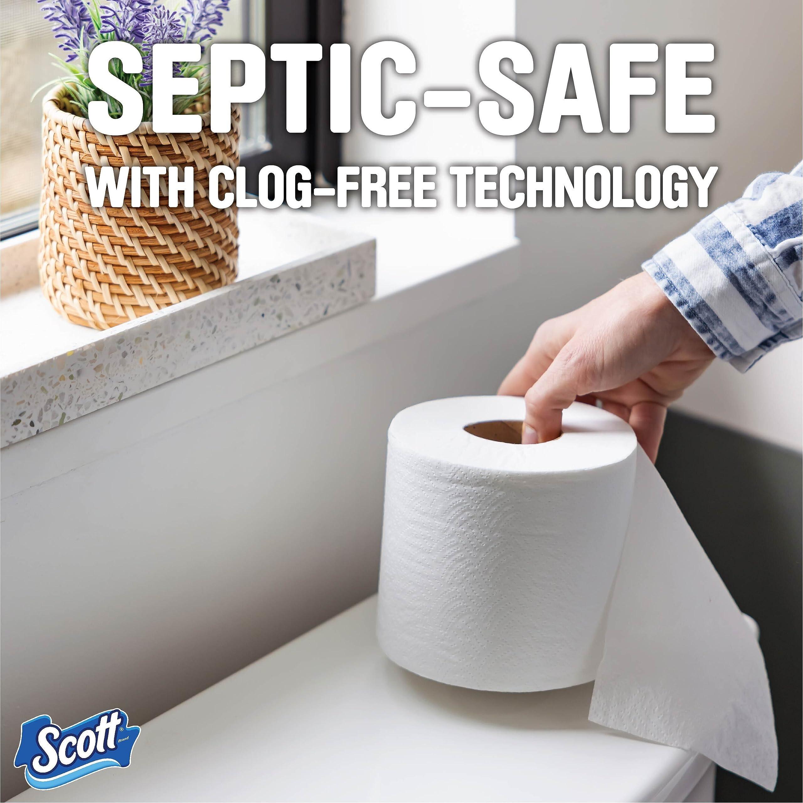 Scott Scott 1000 Toilet Paper, 8 Rolls, Septic-Safe, 1-Ply Toilet Tissue