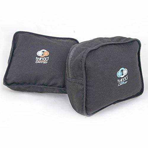 TwinGo TwinGo Original Baby Carrier (Black, Blue & Orange) - Fully Adjustable Tandem Carrier and Separates into 2 Single Carriers for Men, Woman, Twins and Babies 10-45 lbs