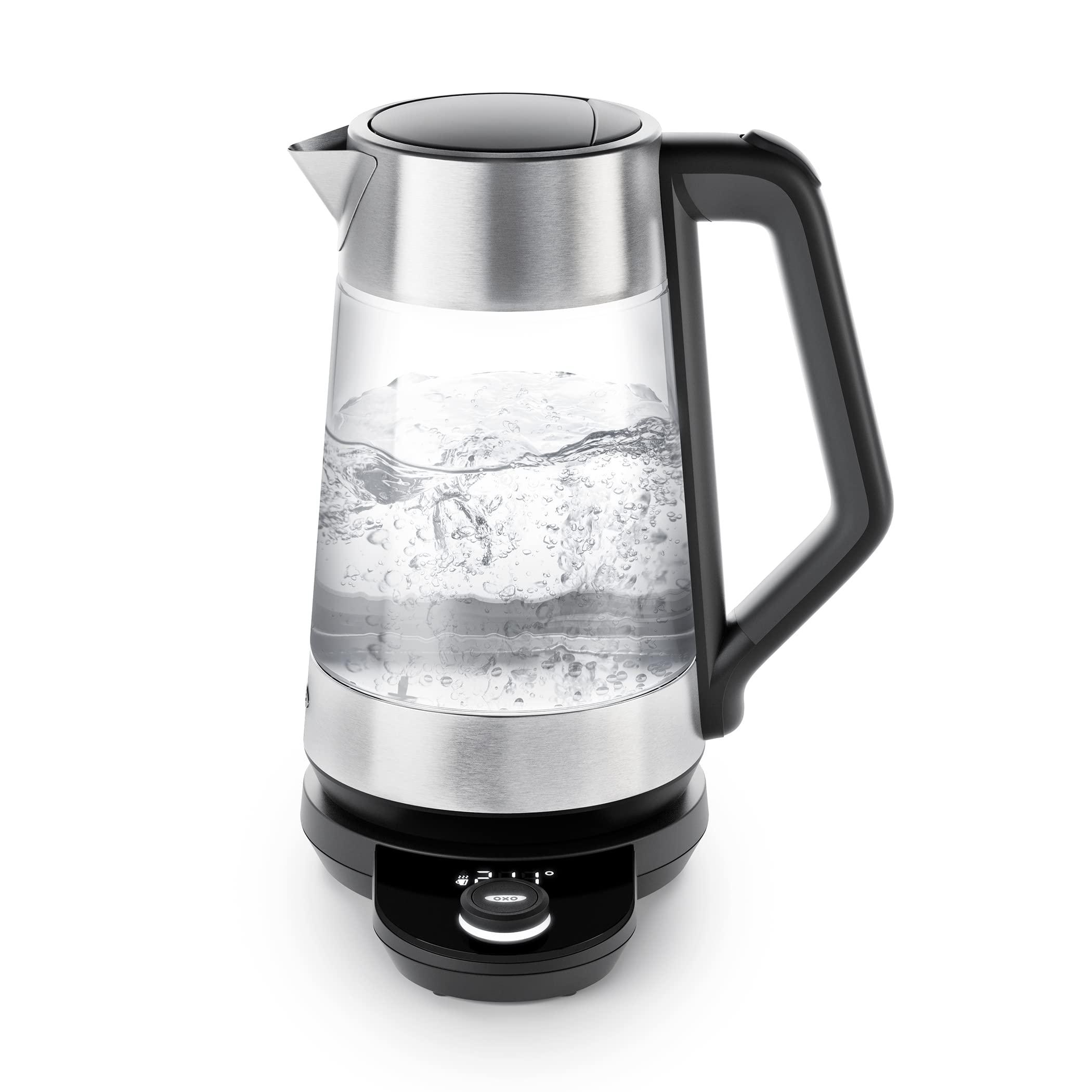 OXO OXO Brew Adjustable Temperature Kettle, Electric, Clear & BREW Twisting Tea Ball Infuser