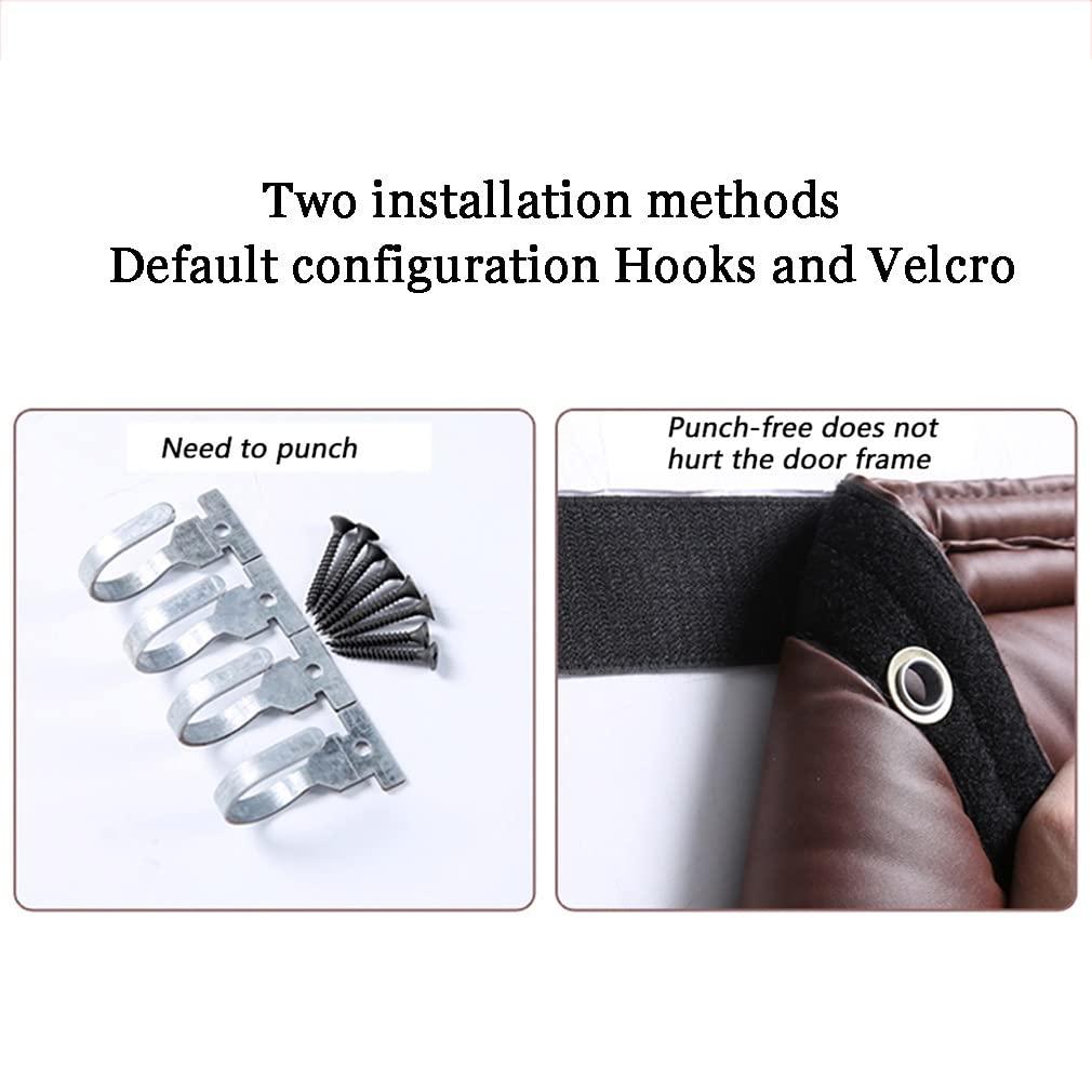 YZJJ YZJJ Sound Proof Soundproof Door Curtains Winter Cotton Thicken Curtain Blanket - Partition Insulation Thermal Curtain - Home Bedroom Windproof Cloth Waterproof PU