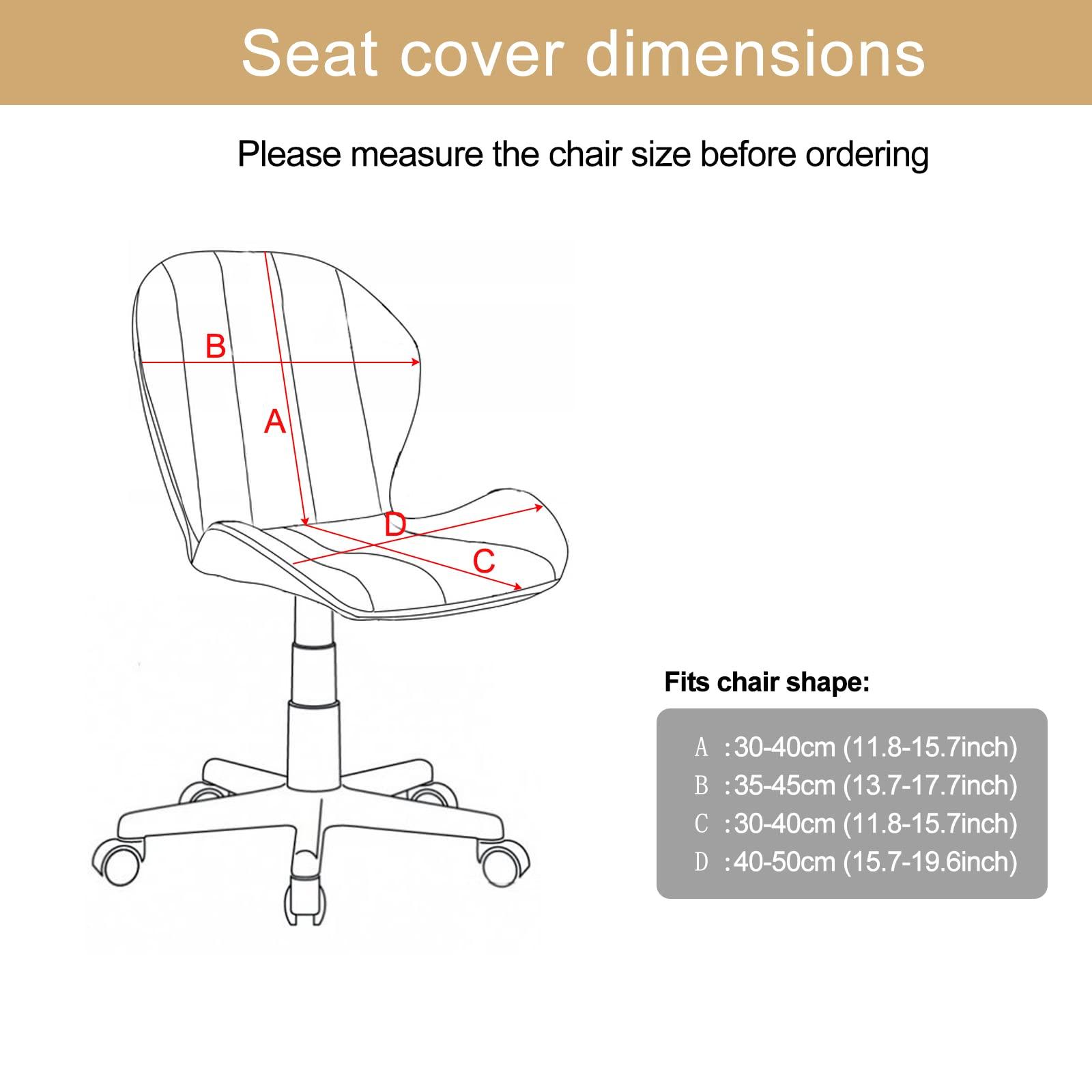 LOVEHOUGE Curved Stretch Bar Stool Covers, Kitchen Swivel Stools Slipcovers with Backrest Stretch Modern High Bar/Counter Chair Cover, for Short Dining Chair,B,6pack