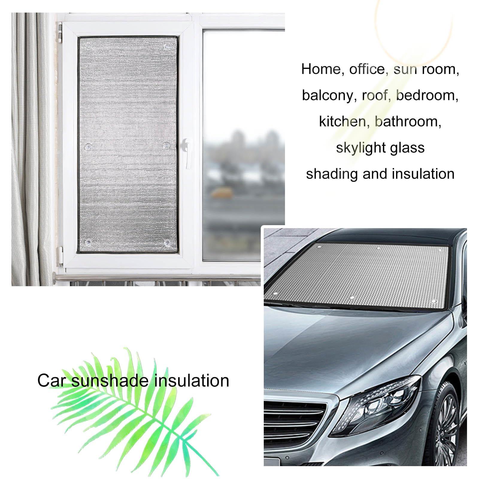 Pxzybd Window Film Privacy Sun Blocker,8mm Aluminium Foil Thermal Insulation Film Heat Control Shield,Sun Room Reflective Window Tinting Film,Blackout Window Sticker Glass Film,WH-30 * 80cm(12 * 31in)