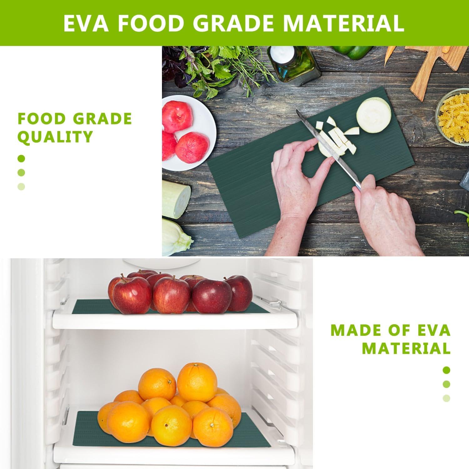 Anze Shelf Liners Non Adhesive Kitchen Drawer Cabinet Liner, Waterproof Durable Liners for Shelves Refrigerator Pantry Cupboard Protector Mat, Green 17.5 X 78.7 Inches