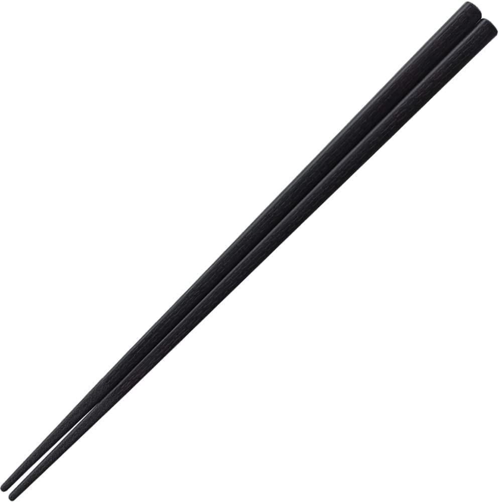 Fukui Craft Fukui Craft Chopsticks, PBT Resin Chopsticks, Made in Japan, Dishwasher Safe, Square Wood Grain, Black, 8.9 inches (22.5 cm), Made in Japan (50 Pairs)
