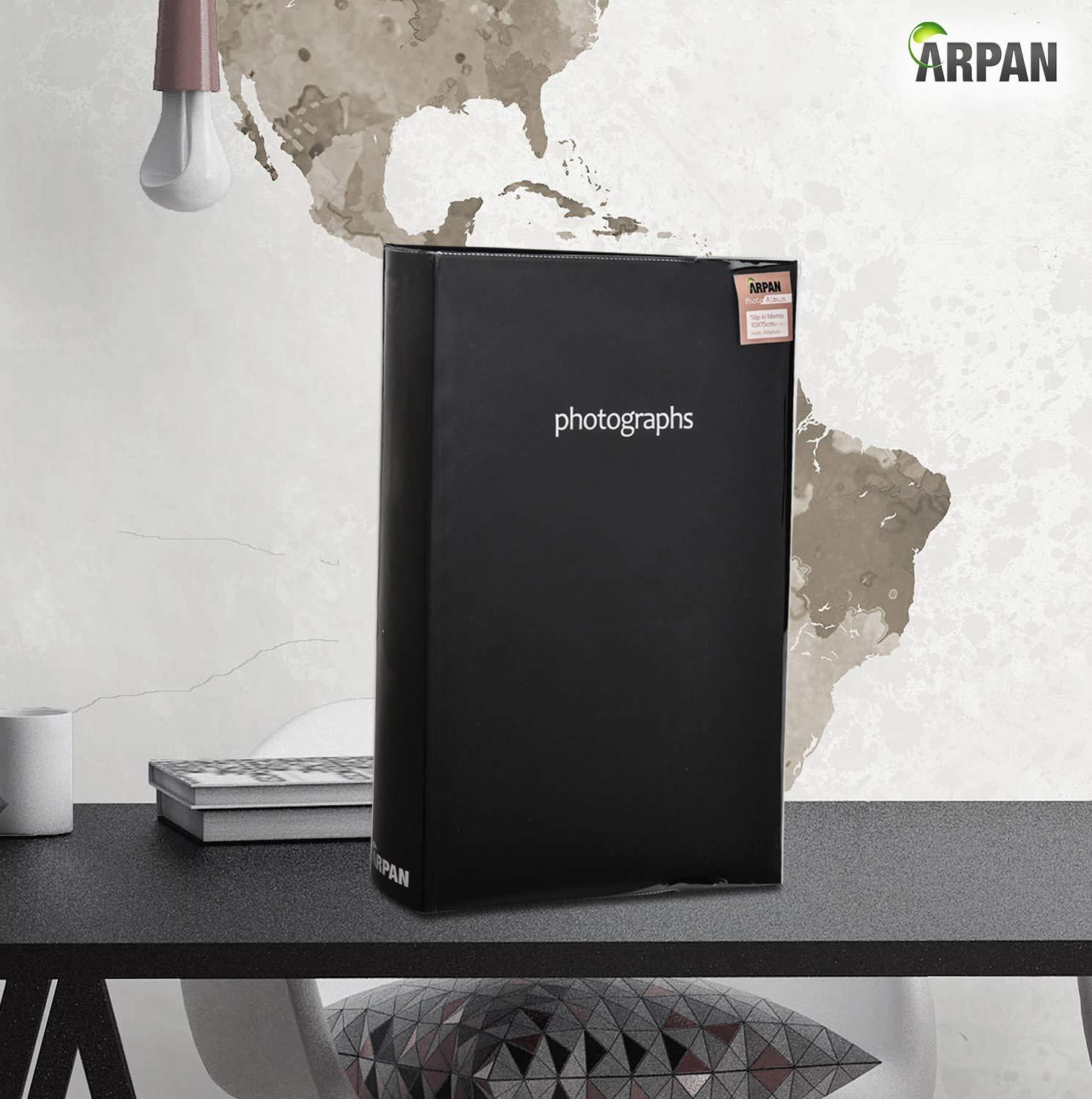 ARPAN ARPAN Large Memo Slip in Bookbound Photo Album for 300 6x4\'\' Photos (Black)