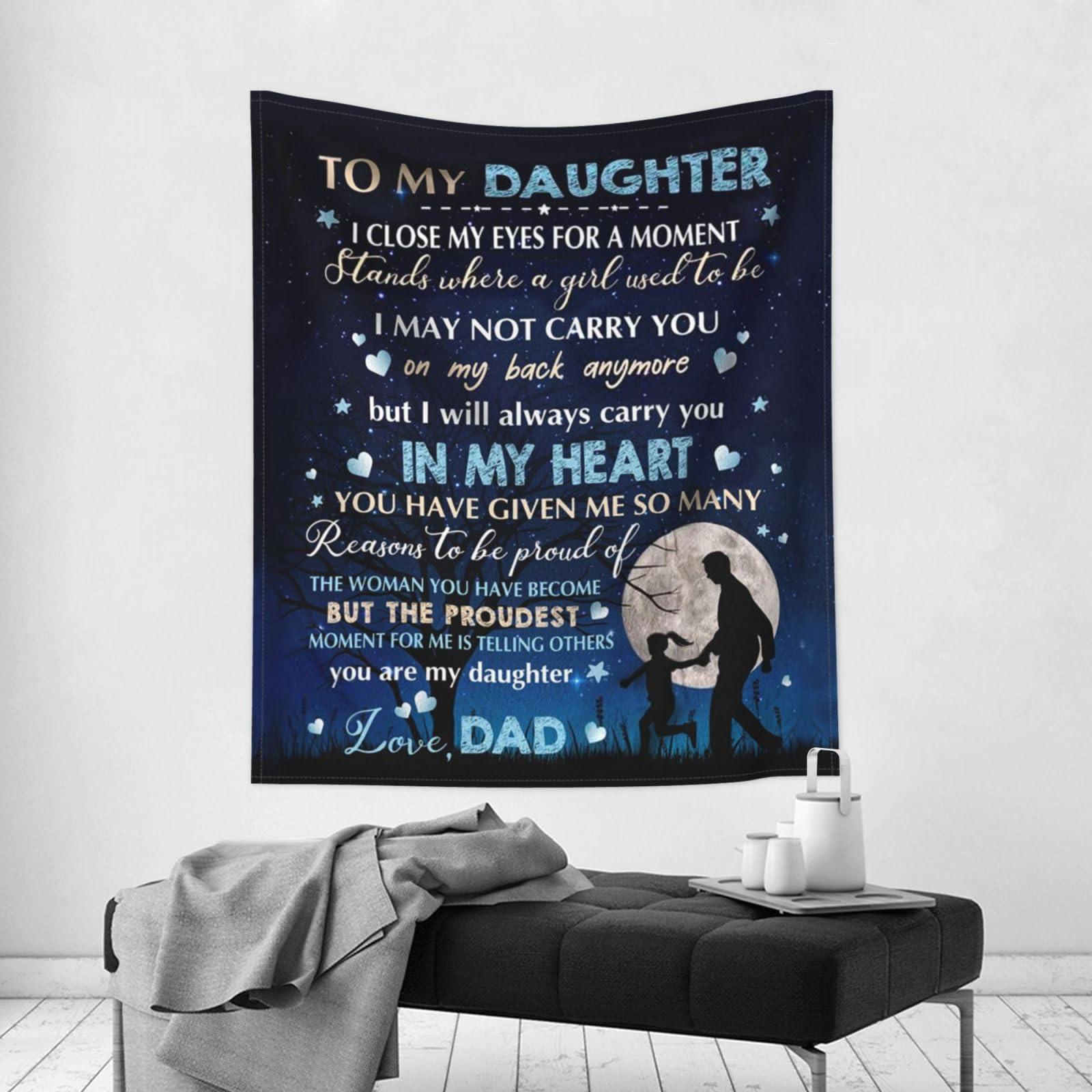 Xsovgoi Xsovgoi To My Daughter Tapistry Home Decor Tapestries For Bedroom,Wall Tapestry 60\"X51\"