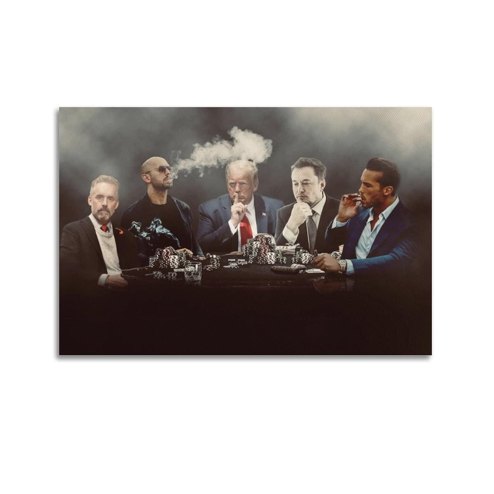 AAAG Andrew Tate Donald Trump Elon Musk Poster The Big Men Poster Canvas 90s Wall Art Room Aesthetic Posters 20x30inch(50x75cm)