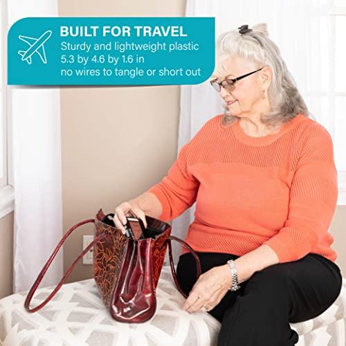 Serene Innovations Serene Innovations Vibrating Alarm Clock for Hearing Impaired Loud Alarm Clock for Heavy Sleepers Adults Multimode Sound, Vibration, & Flash Alarm Clocks for The Deaf Portable Small Clock