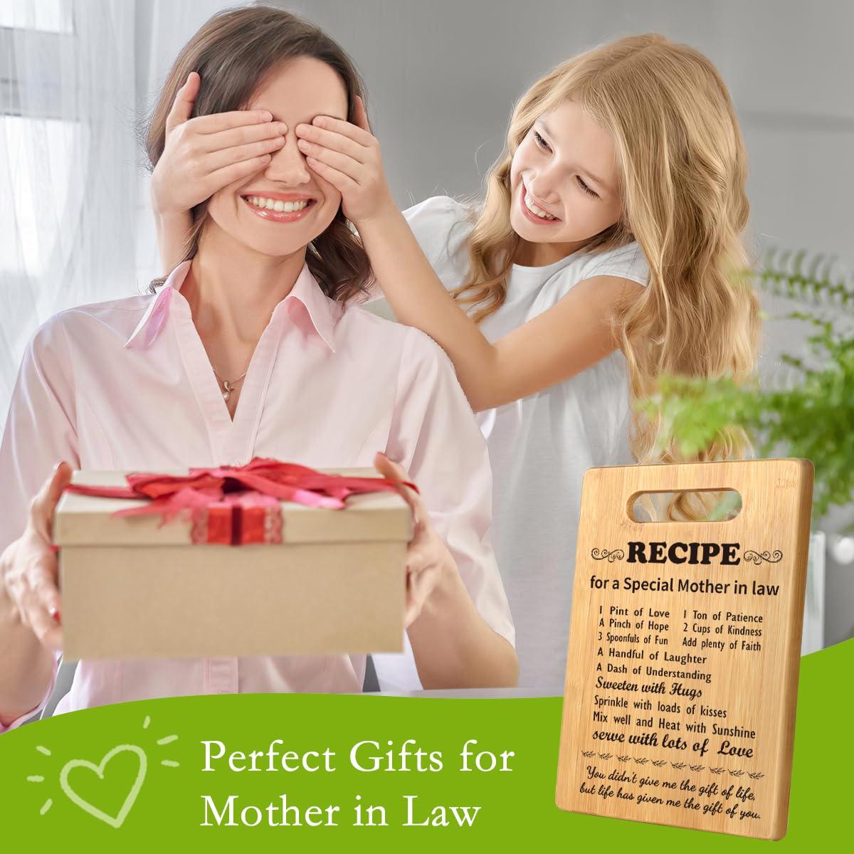 MY-ALVVAYS Mother in Law Birthday Gifts from Daughter in Law Mother Gifts Best Mom Ever Gifts Mothers Day Gifts for Mother in Law Gifts for Mom for Christmas, Mother in Law Cutting Board Gift