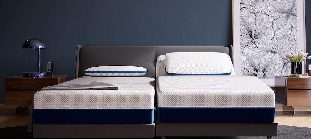 Silentnight Split King Sheets for Adjustable Beds 100% Egyptian Cotton 1000 Thread Count Sheets - 5Pcs Split King Sheet Set 18\" Inch Deep Pocket - Sage Solid