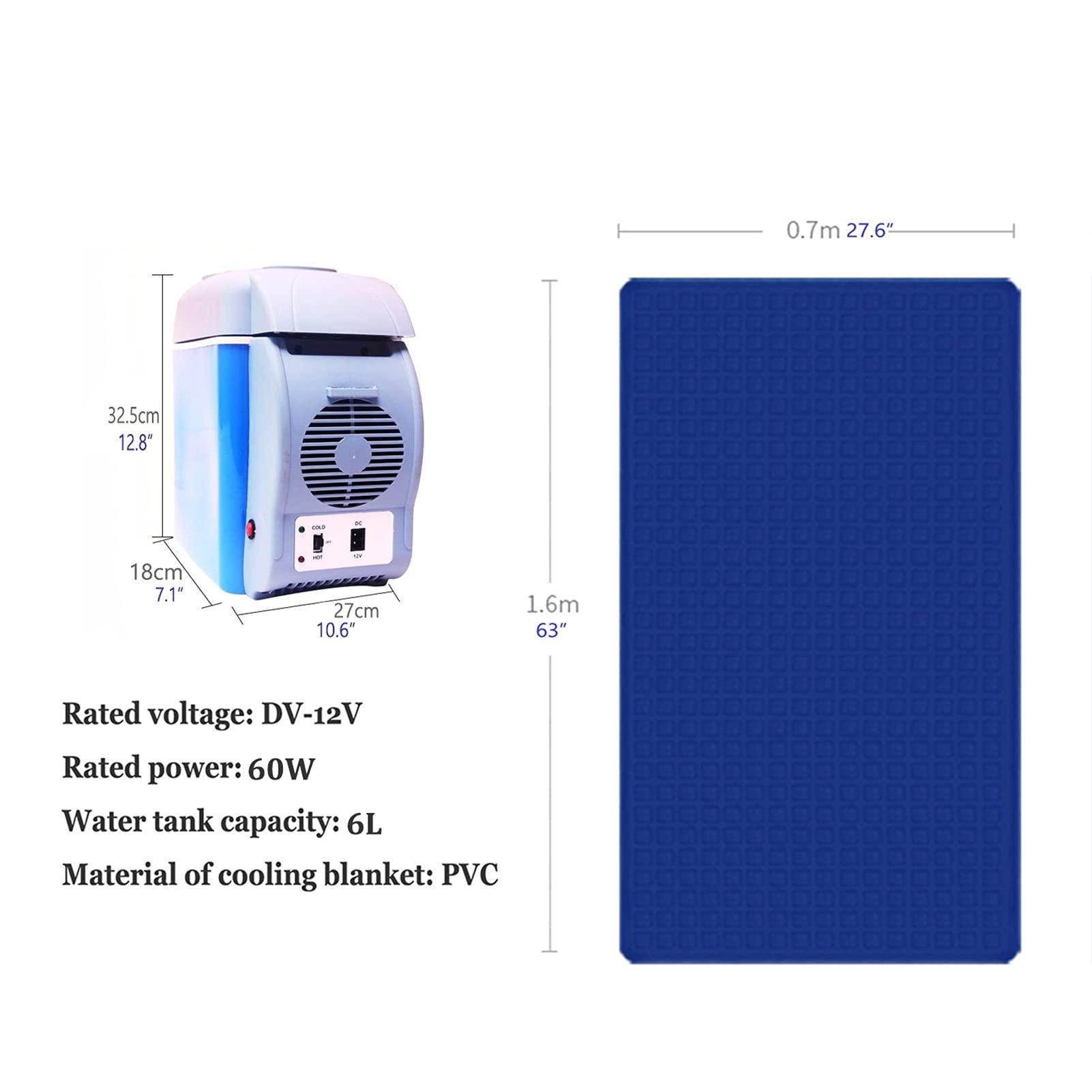 AGYH Mattress Cooler Refrigerator Water-Cooled Mattress, Bed Fan for Cooling Sleep in Home, Office and Bedroom Blue (Color : 0.7X1.6M)