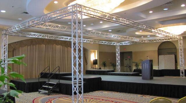 Generic Generic Stage Skirt, Black Stage Skirting Shirred Pleat, Any Length and Height (12ft Lenght x 8\"\" Height)