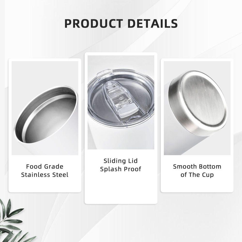 TUSANEII Personalized 20 oz Tumbler, Add Your Name Photo to Create Own Tumbler, Custom Mug Cups with Lid and Straw 20oz Convenient to Bring Along on Travels, SaddleBrown