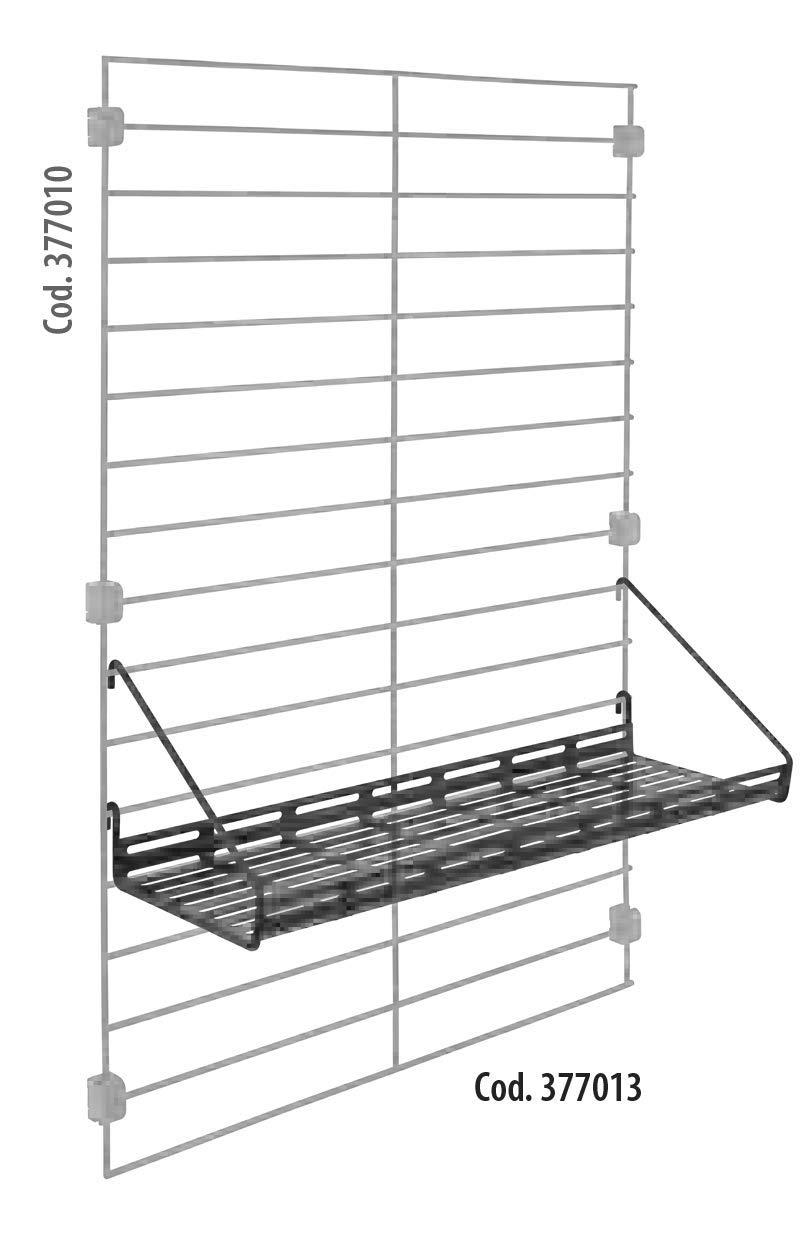 Metaltex USA Metaltex Shelf for Wall Grille, Black, 45x15x12 cm