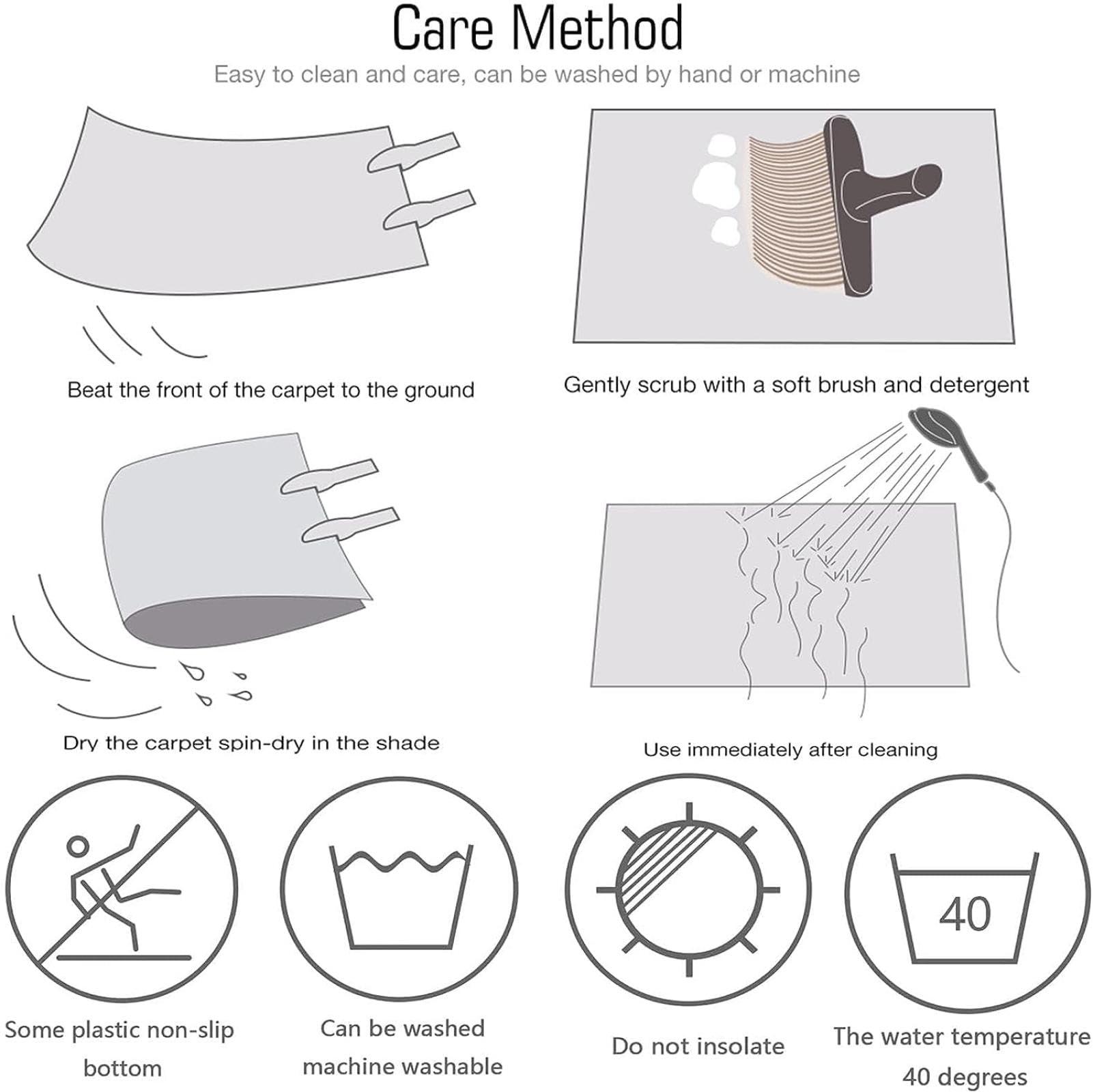 RAALON Retro Emerald Green Pink Medieval Style Area Rugs, Nordic Geometric Bohemian Irregular Stripes Indoor Rug, with Anti-Slip Easy Clean Carpet for Living Room Kitchen Dining Room Home Office 4' x 5'