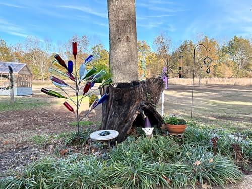 BottleTree The Big Daddy Bottle Tree | Outside Yard Garden Decor | No Assembly Required | Displays 25 Bottles | 5 ft (60\") Tall | Heavy Duty Welded Solid Raw Steel | Unpainted | Made in Mississippi USA