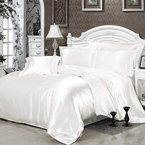 Impression Bedding Silk Satin Sheets Set | Silk Satin Sheets Set Super Queen | Super Queen Sheets Set Dark Grey | Silk Fitted Sheet 24 Inch Deep Pocket | 4 Pc Sheet Set | Silk Flat Sheet & Pillowcases Set.