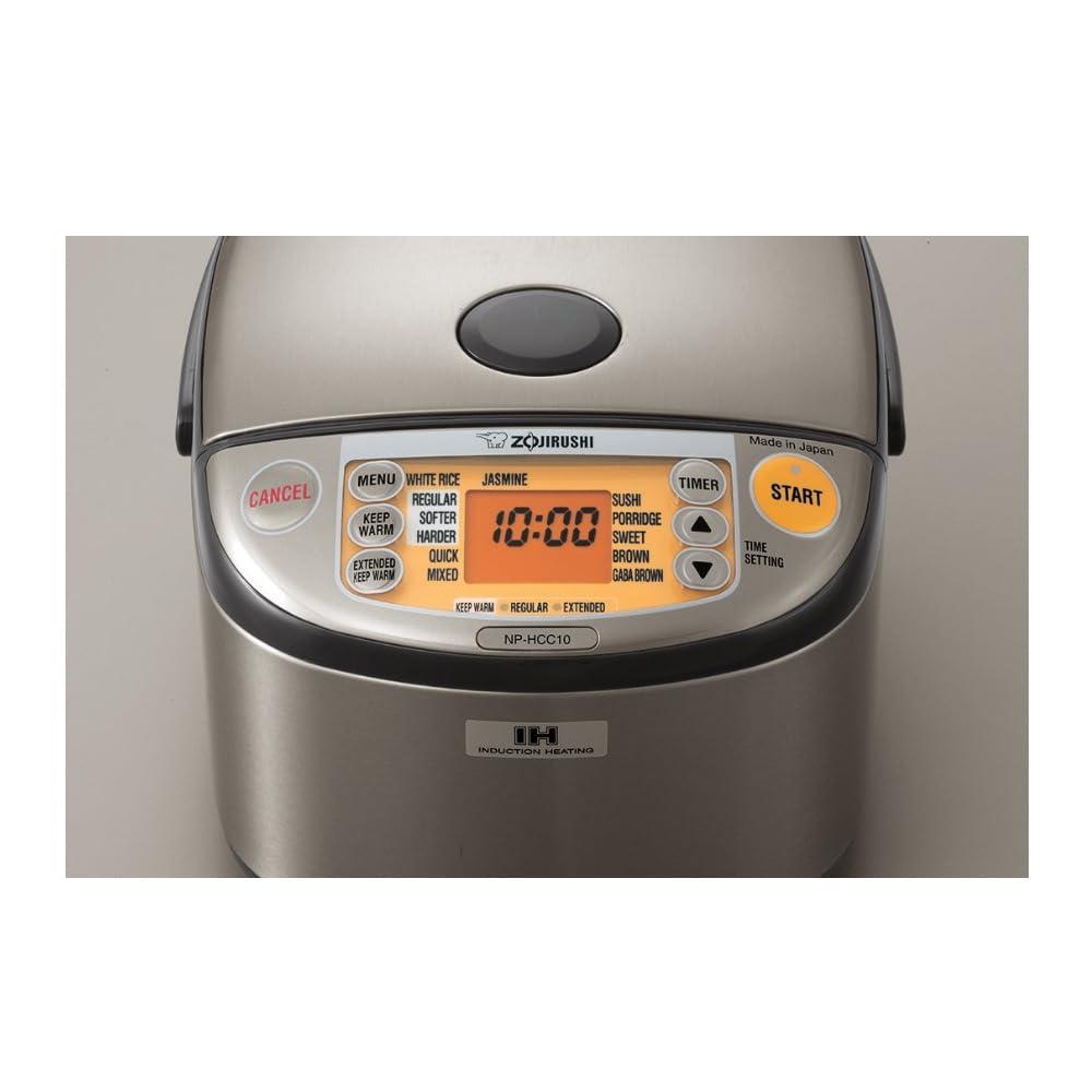 Zojirushi Zojirushi NP-HCC18XH Induction Heating System Rice Cooker and Warmer, 1.8 L, Stainless Dark Gray