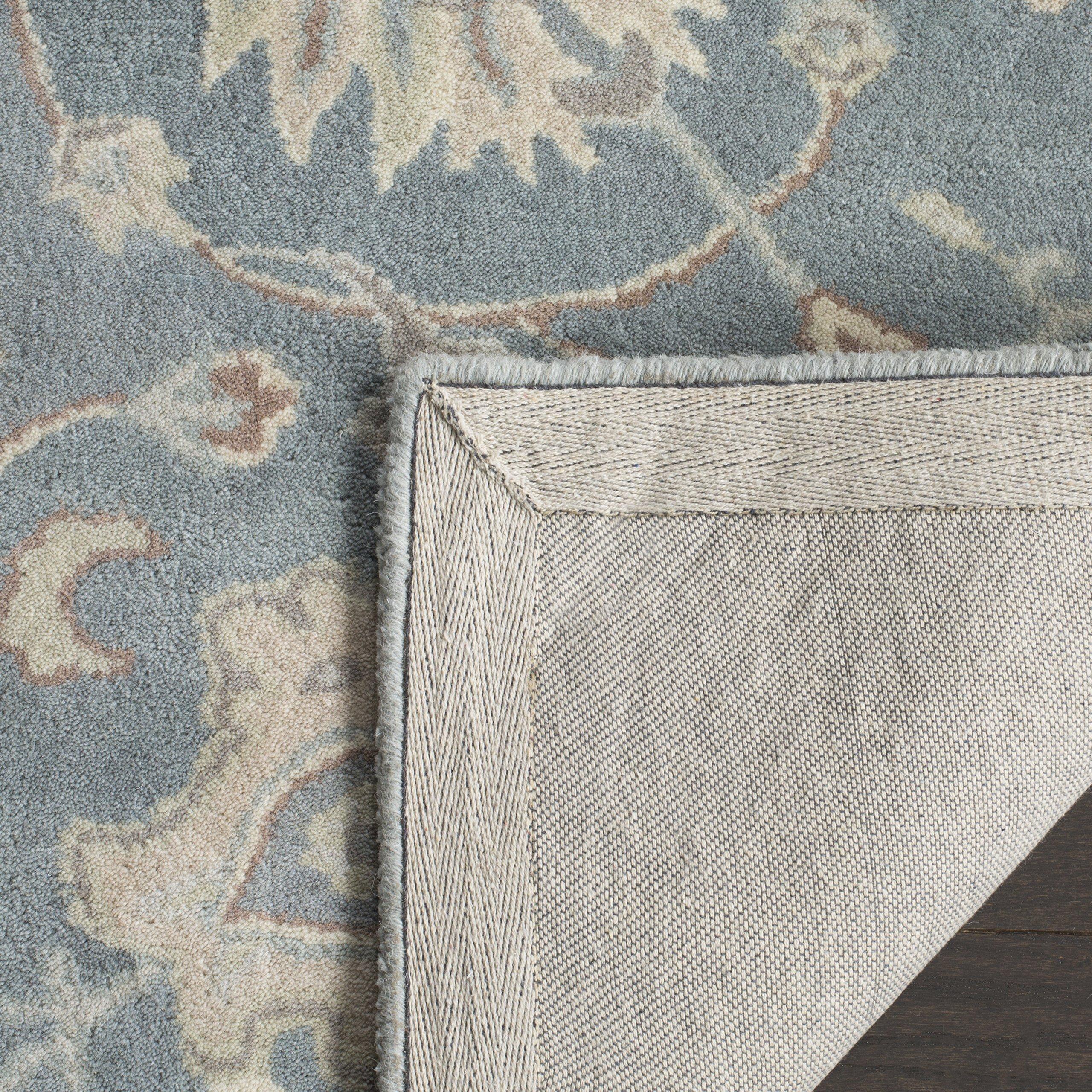 SAFAVIEH SAFAVIEH Area Rug 8x10 - Heritage Collection - Large - Grey & Ivory, Handmade Wool, Traditional Oriental Design, Ideal for Living Room, Bedroom, Office, Dining Space (HG824A)