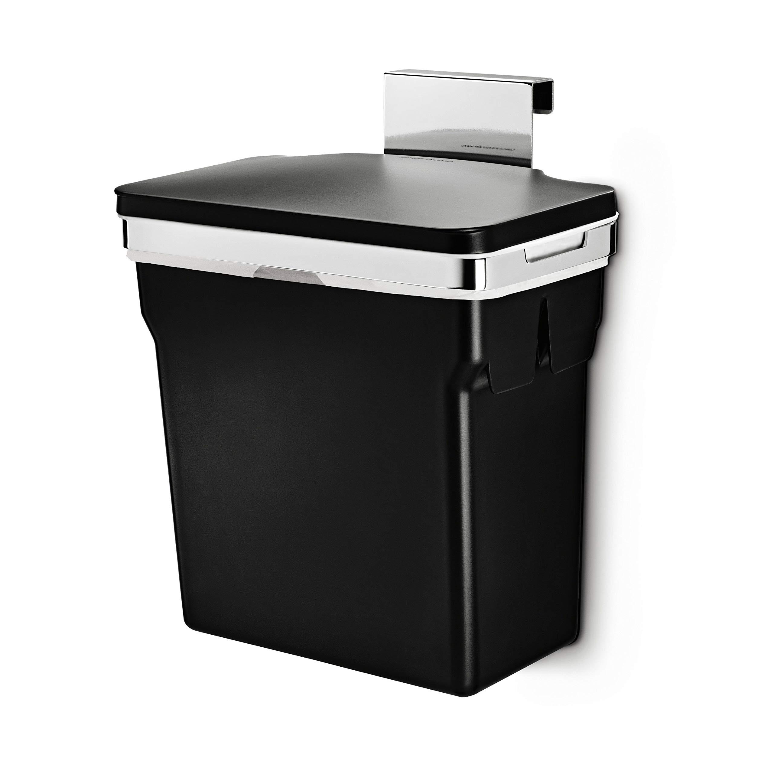 simplehuman simplehuman 10 Liter / 2.6 Gallon In-Cabinet Trash Can Heavy-Duty Steel Frame, Black