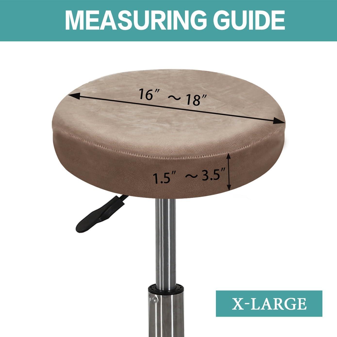 ATLION ATLION 2 pcs Bar Stool Covers Round Stool Cushion Covers Barstool Covers Stool Chair Covers for Kitchen Living Room Decor(C,16-18inch)