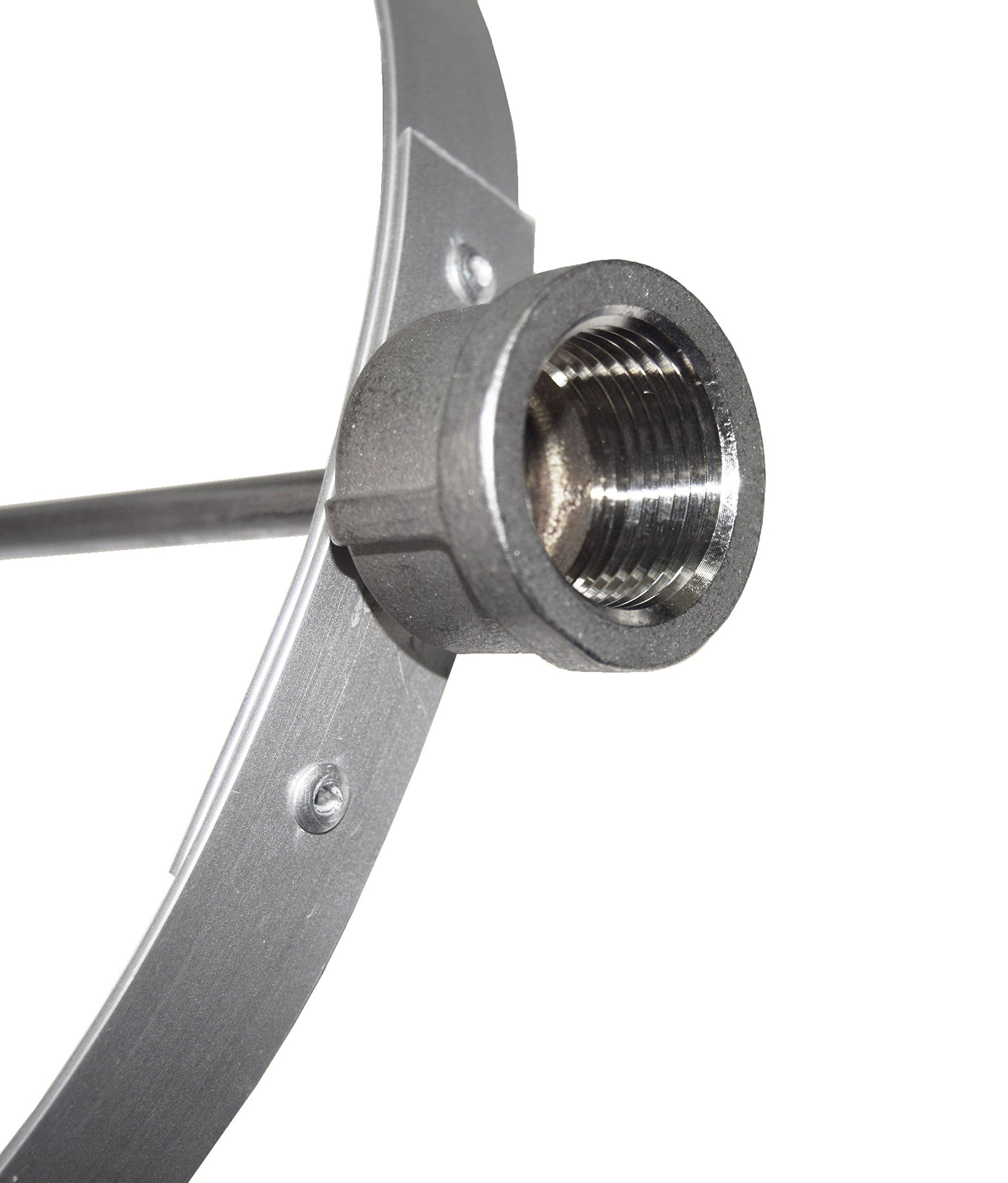 Airport Windsock Corporation Airport Windsock Corporation 13\" X 54\" Orange Windsock and 13\" Aluminum Frame Combo USA Made