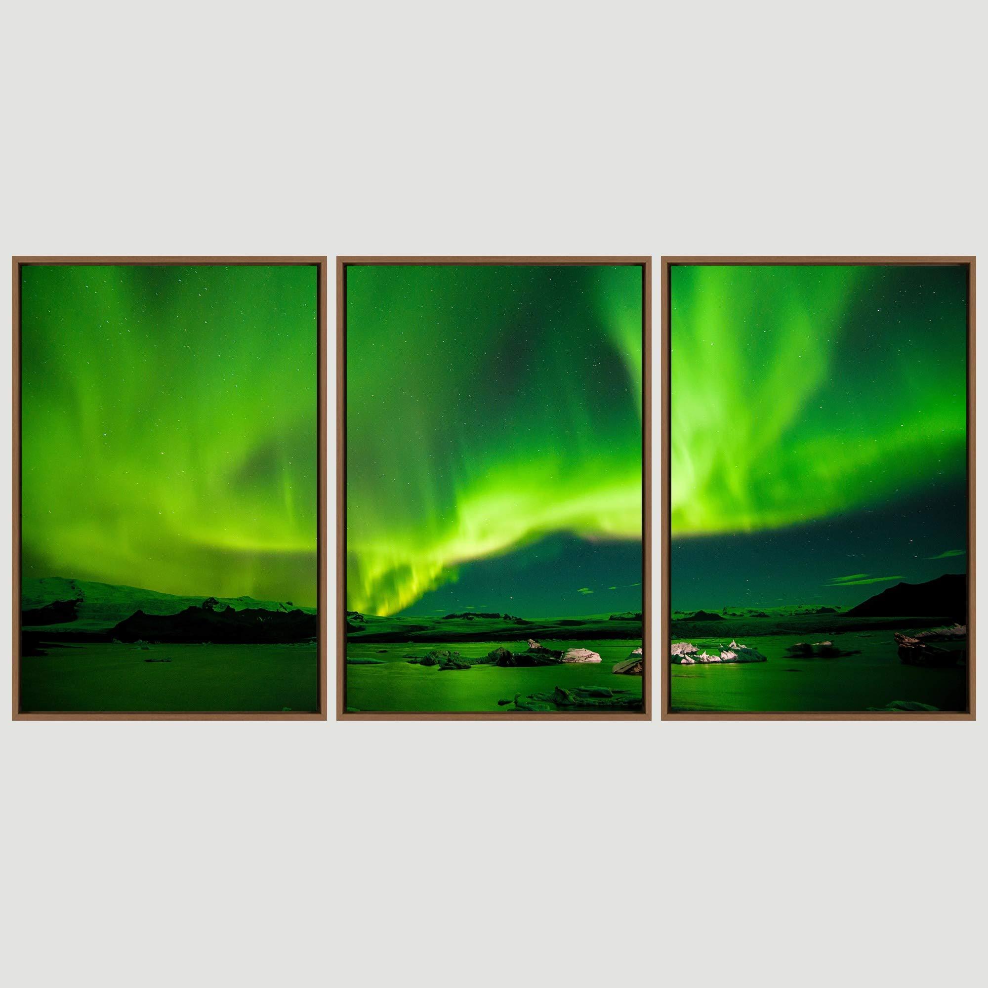 SIGNWIN SIGNWIN 3 Piece Framed Canvas Wall Art Astronomy & Space Canvas Prints Home Artwork Decoration for Living Room,Bedroom - 24\"x36\"x3 Panels