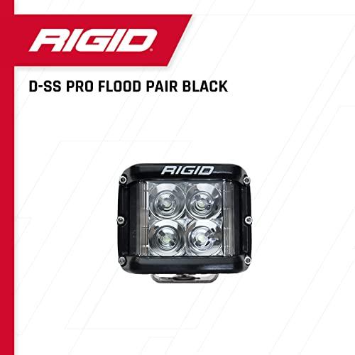 Rigid Industries Rigid Industries D-SS PRO Side Shooter, Flood Optic, Surface Mount, Black Housing | Single (261113)