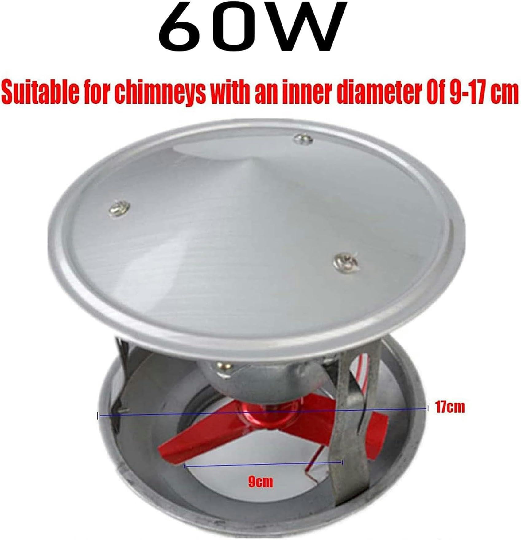 BTURYT Chimney Fan, Fireplace Exhaust Fan, Flue Fan, Chimney Draft Inducer Chimney Exhaust Fan, for Fireplace/Wood/Log Burner Rooftop