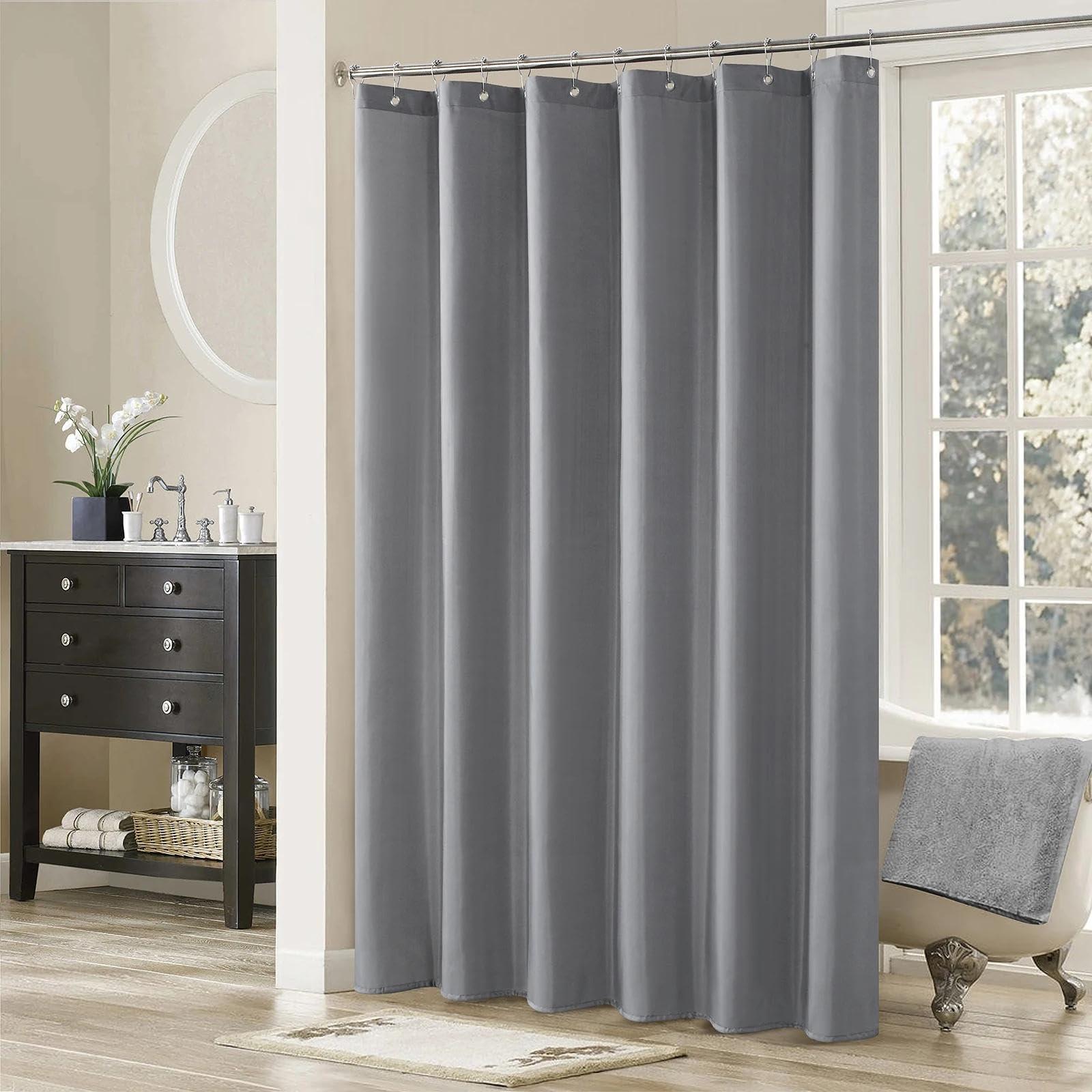 HOLEILUCK HOLEILUCK Grey Shower Curtains for Bathroom Shower Curtains Solid Gray Polyester Fabric Decoratived Modern Grey Shower Curtain 3D Shower Curtain Extra Long Shower Curtains 31x84in/WxL