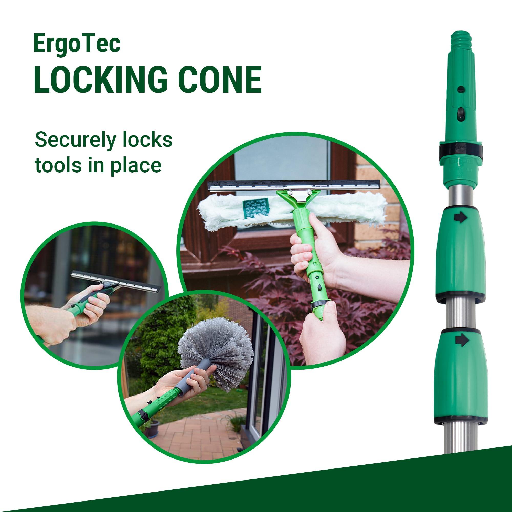 UNGER Unger ED450 14' Length 3 Section Aluminum Extension OptiLoc TelePole