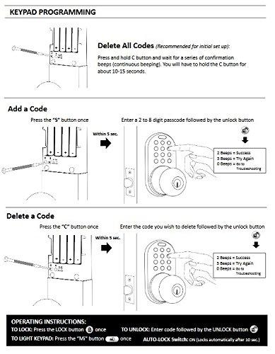 MiLocks MiLocks DKK-02SN Indoor Electronic Touchpad Keyless Entry Door Lock, Satin Nickel