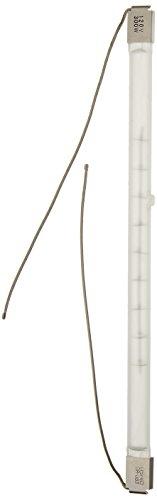 Ushio Ushio BC6449 1001288 - 300W Halogen Light Bulb - QIR Heat Lamp - Translucent - Metal Sleeve and Wire Leads - 120V