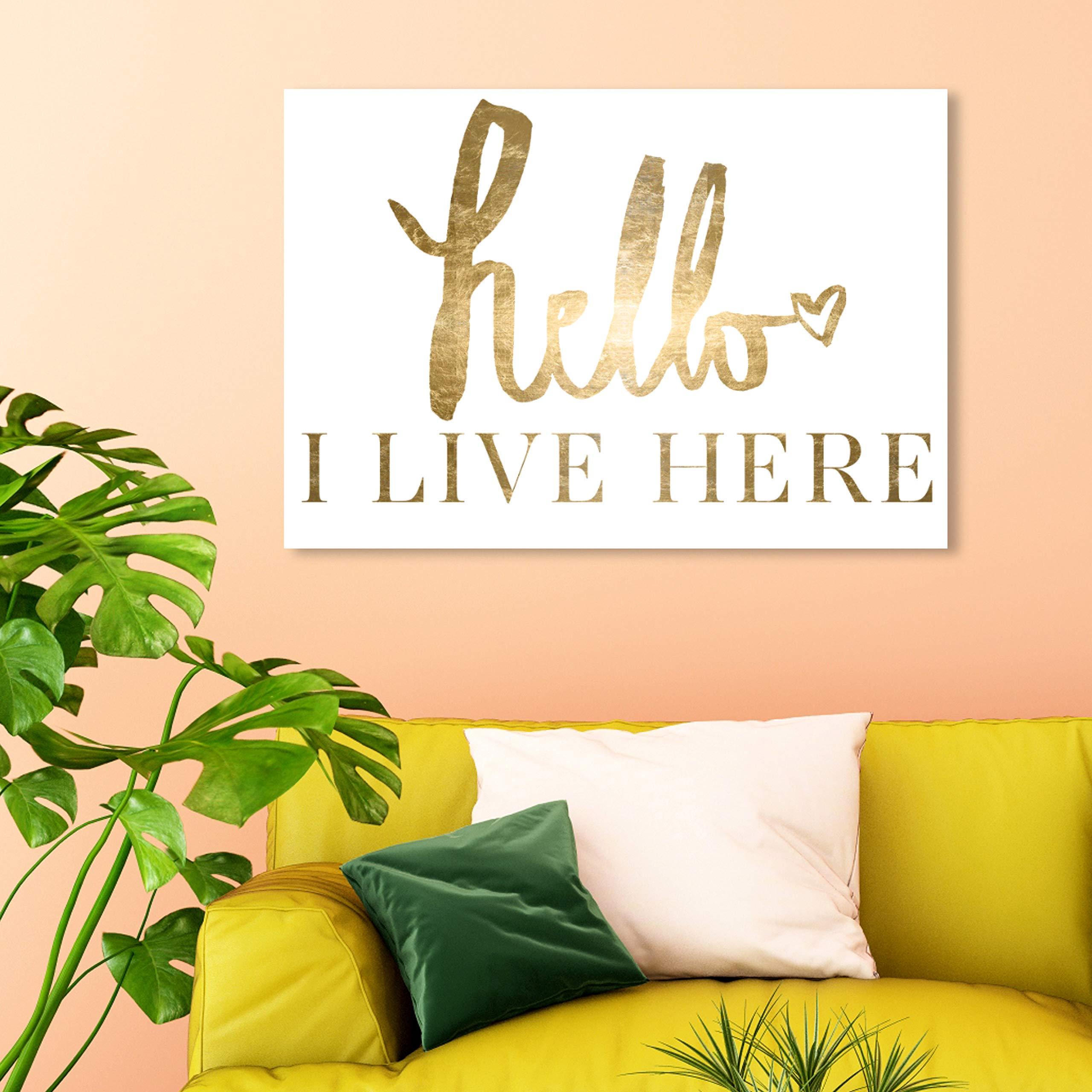 The Oliver Gal Artist Co. The Oliver Gal Artist Co. Typography Wall Art Canvas Prints \'Carrie B.\'s Quote Foil\' Home Dcor, 36\" x 24\", Gold, White