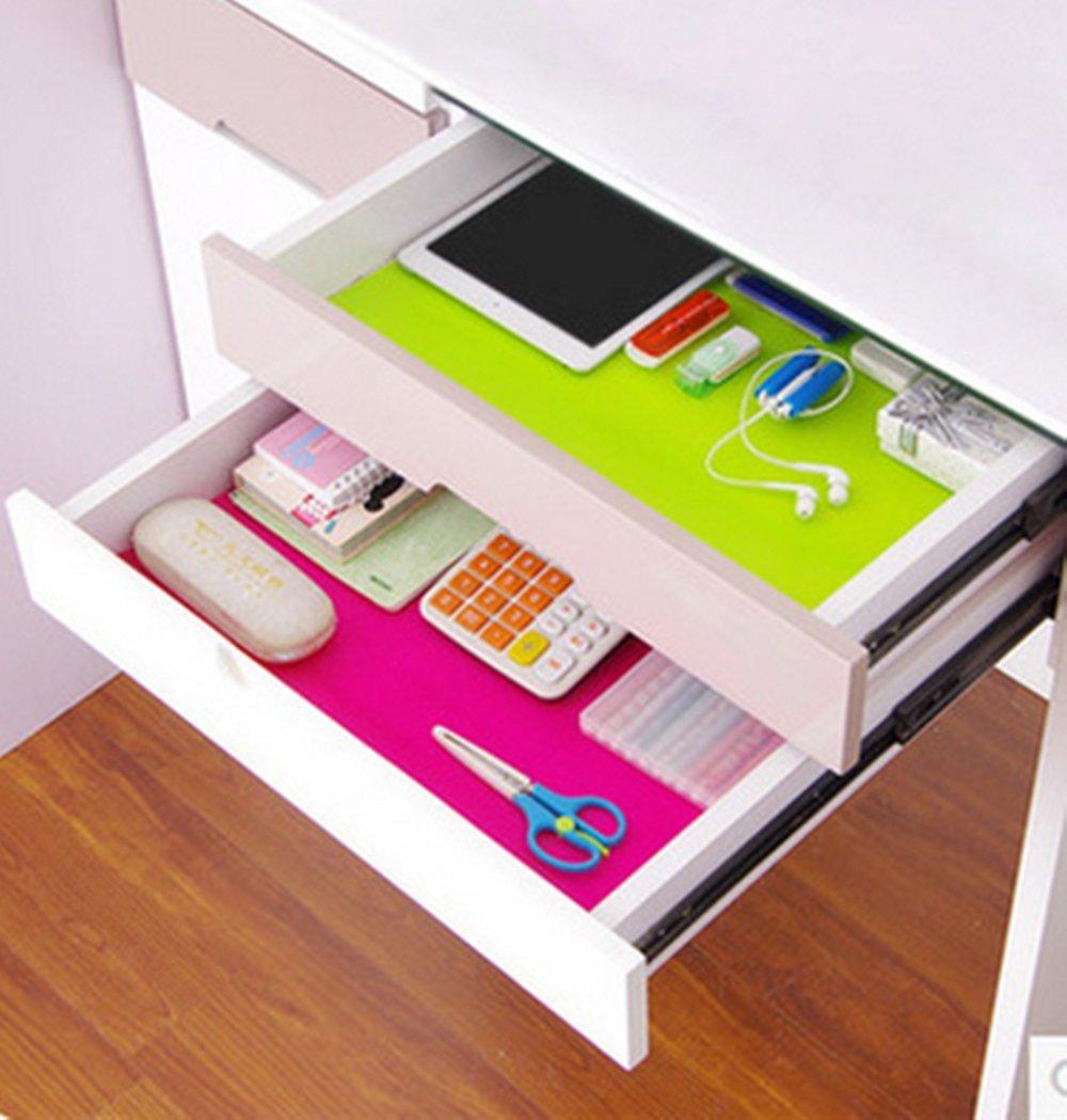 Cafurty Cafurty 4 Pcs Refrigerator Mats, Fridge Mats Can Be Cut Refrigerator Pads Fridge Pads Vegetable Fruits Fresh Pad Drawer Table Placemats Cabinet Protective Pads Shelves Drawer Mats - Green