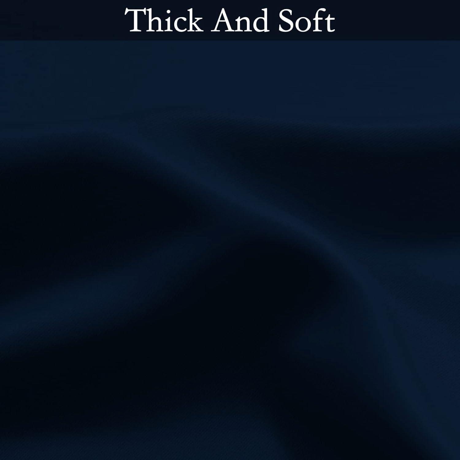 SimpleHome SimpleHome Ombre Room Darkening Curtains for Living Room, Light Blocking Dark Blue to Greyish White Thermal Insulated Grommet Window Curtains/Drapes for Bedroom, 2 Panels, 42x72 inches Length